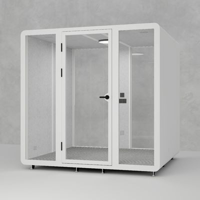 Buy Soundproof Meeting Cabin Fully Enclosed Modern Portable Office Phone Booth online manufacture