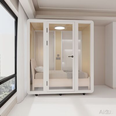 comprar Cápsula para dormir insonorizada con estructura acústica de 7 capas e iluminación LED de 3 colores para uso en oficina y cabina telefónica Fabricación en línea