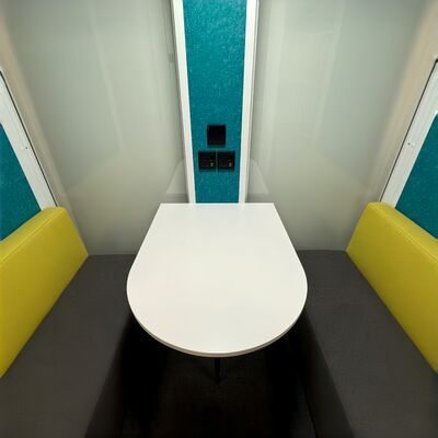 Beli 490kg Furnitur Kantor Modern Booth Acoustic Meeting Pods Untuk 2-4 Orang pembuatan online