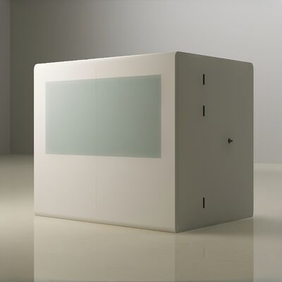 comprare Pod per ufficio in vetro temperato freddo personalizzabile con prestazioni acustiche STC35dB e installazione rapida per 4-6 persone fabbricazione online