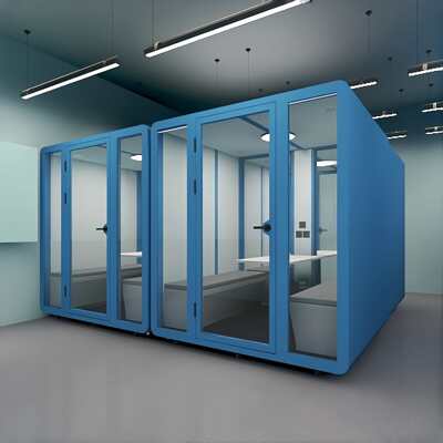 comprar 4 personas Pod de oficina con aislamiento acústico STC35dB y vidrio laminado personalizable para una instalación rápida Fabricación en línea