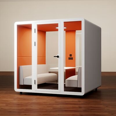 Buy Commercial 6 Person Soundproof Office Cabin with 35±5dB Sound Insulation 5-Year Warranty and No Tools Required Assembly online manufacture