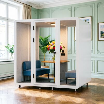 acheter Capsule de réunion commerciale pour 6 personnes avec isolation acoustique de 35 ± 5 dB, garantie de 5 ans et système de ventilation intégré fabrication en ligne