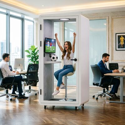 comprare Cabina Insonorizzata con Sistema di Illuminazione a LED e Riduzione del Rumore fino a 50 Decibel, Ufficio Accessibile in Carrozzina fabbricazione online