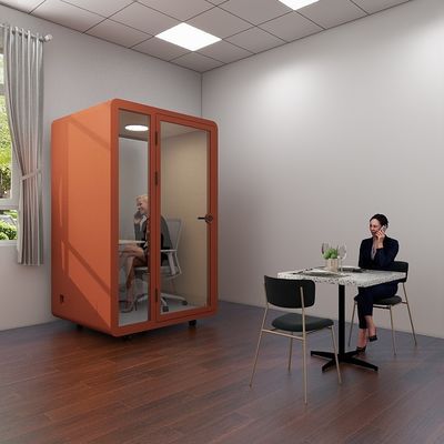 STC35dB Soundproof Booth with Room Within a Room Design in Black or White for Office Privacy