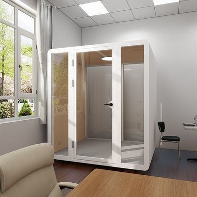 High Soundproofing Level Modular Office Pod with Customizable LED Panels for Modern Workspaces