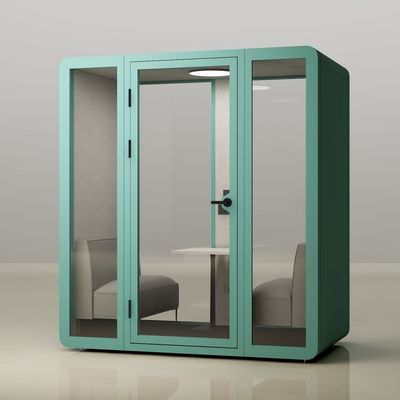 Soundproof Phone Pod with 35-45 dB Soundproofing and 5 Year Warranty for 2 Person Seating Office Pod