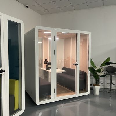 Modular Meeting Pod with 1860*1640*2060mm Internal Dimensions and Removable Soundproof Conference Pod for 4 Persons
