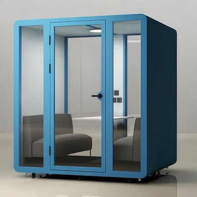 STC35dB Soundproof Office Pod with Human Entry Sensing and Laminated Glass for Private Meetings